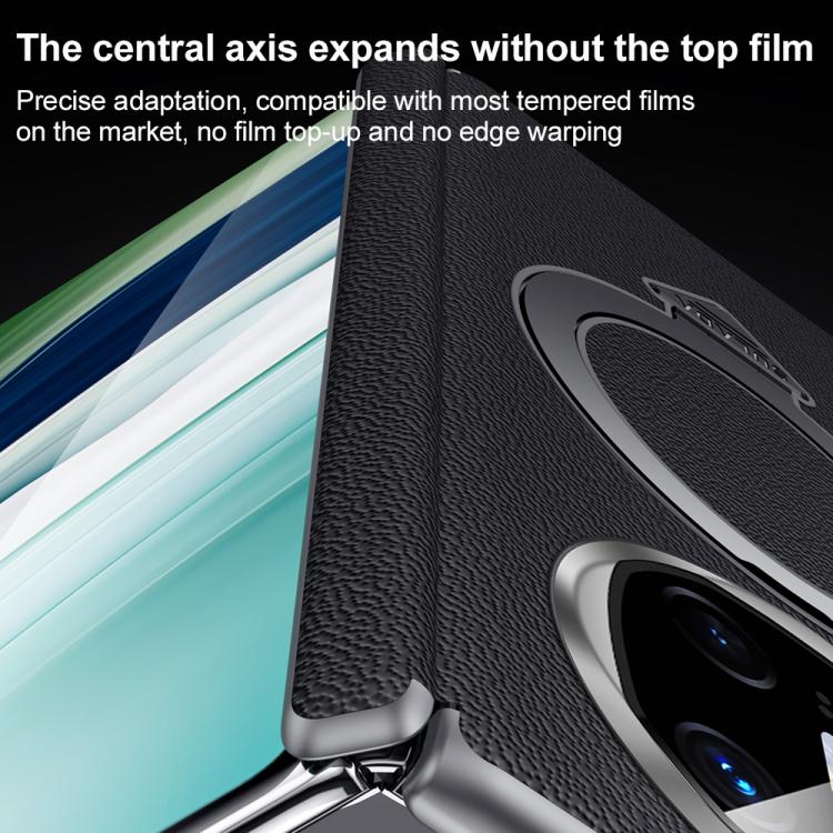 For Huawei Mate X6 SULADA Top Grain Leather MagSafe Magnetic Holder Phone Case(Blue) - Huawei Cases by SULADA | Online Shopping South Africa | PMC TechLife | Buy Now Pay Later Mobicred
