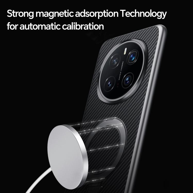 For Honor Magic7 SULADA Kevlar Texture MagSafe Magnetic Holder Phone Case(Black) - Honor Cases by SULADA | Online Shopping South Africa | PMC TechLife | Buy Now Pay Later Mobicred
