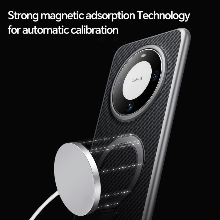 For Huawei Mate 60 SULADA Kevlar Texture MagSafe Magnetic Holder Phone Case(Black) - Huawei Cases by SULADA | Online Shopping South Africa | PMC TechLife | Buy Now Pay Later Mobicred