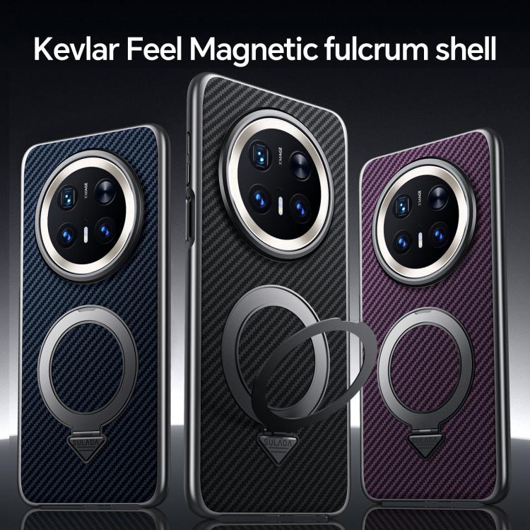For Huawei Mate 70 SULADA Kevlar Texture MagSafe Magnetic Holder Phone Case(Brown) - Huawei Cases by SULADA | Online Shopping South Africa | PMC TechLife | Buy Now Pay Later Mobicred