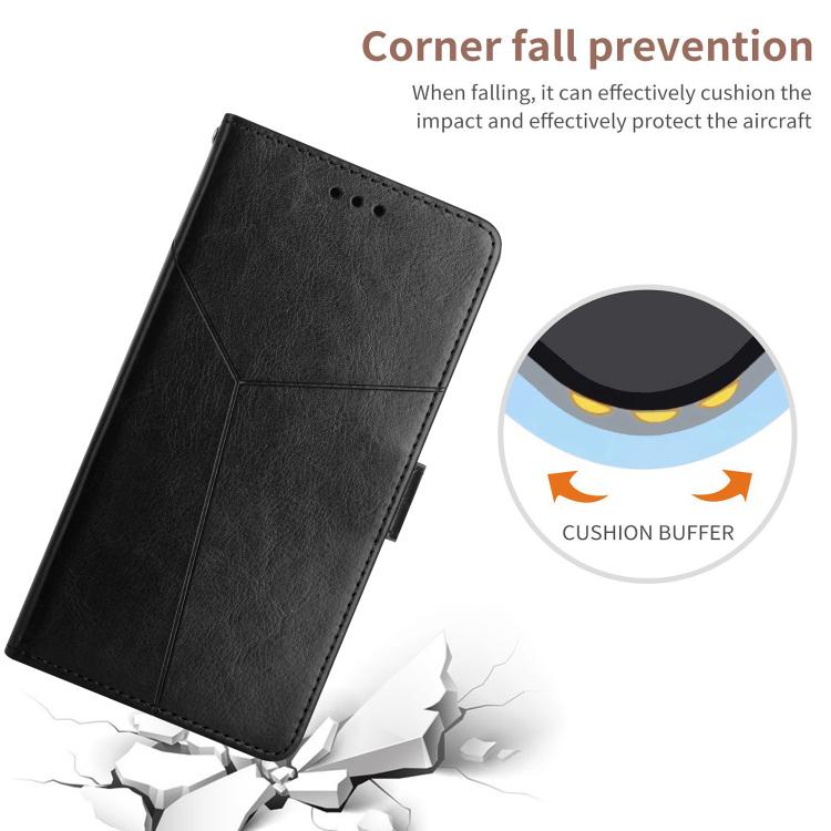 For Tecno Spark 40 Pro 4G Y-shaped Pattern Flip Leather Phone Case(Black) - free shipping - PMC TechLife - Order now!