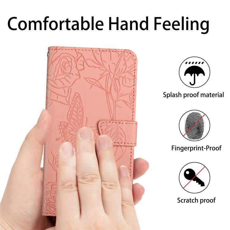 For Tecno Spark 40C Skin Feel Butterfly Embossed Flip Leather Phone Case(Pink) - free shipping - PMC TechLife - Order now!