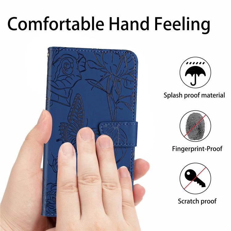 For Tecno Spark 40 Pro+ 4G Skin Feel Butterfly Embossed Flip Leather Phone Case(Blue) - free shipping - PMC TechLife - Order now!