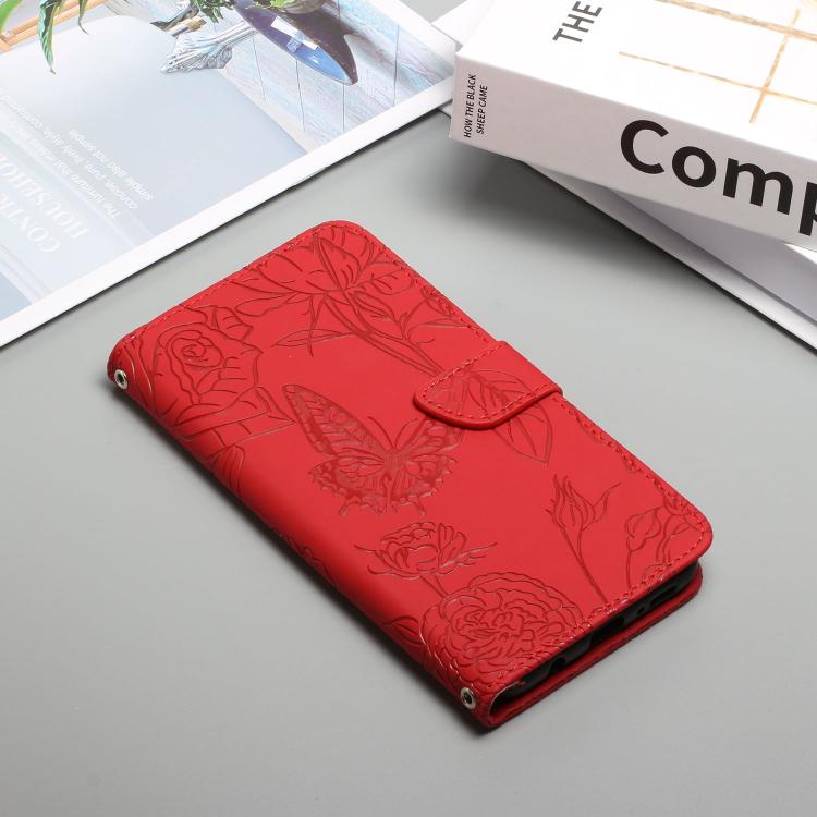 For Tecno Spark 40 Pro+ 4G Skin Feel Butterfly Embossed Flip Leather Phone Case(Red) - free shipping - PMC TechLife - Order now!