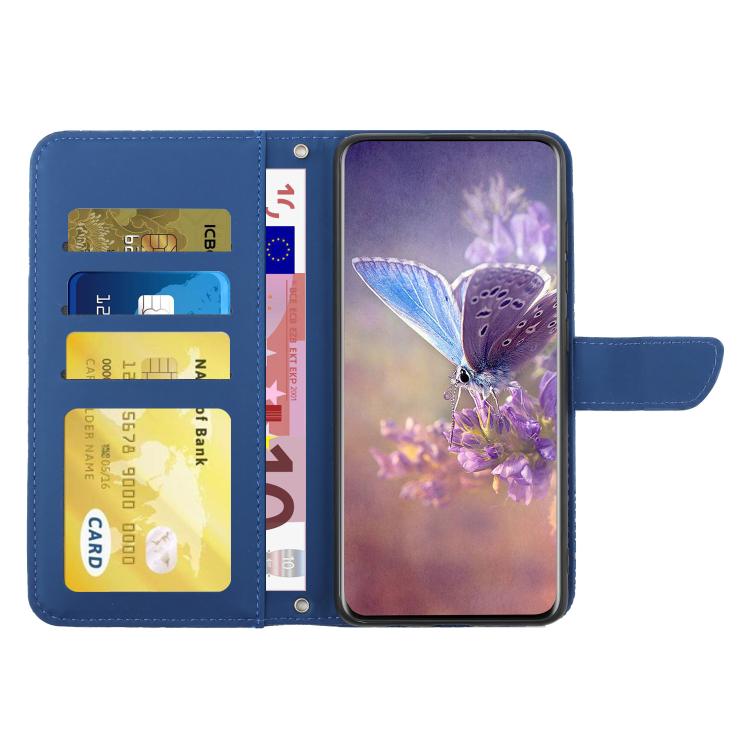 For Tecno Pova 7 4G Skin Feel Butterfly Embossed Flip Leather Phone Case(Blue) - free shipping - PMC TechLife - Order now!