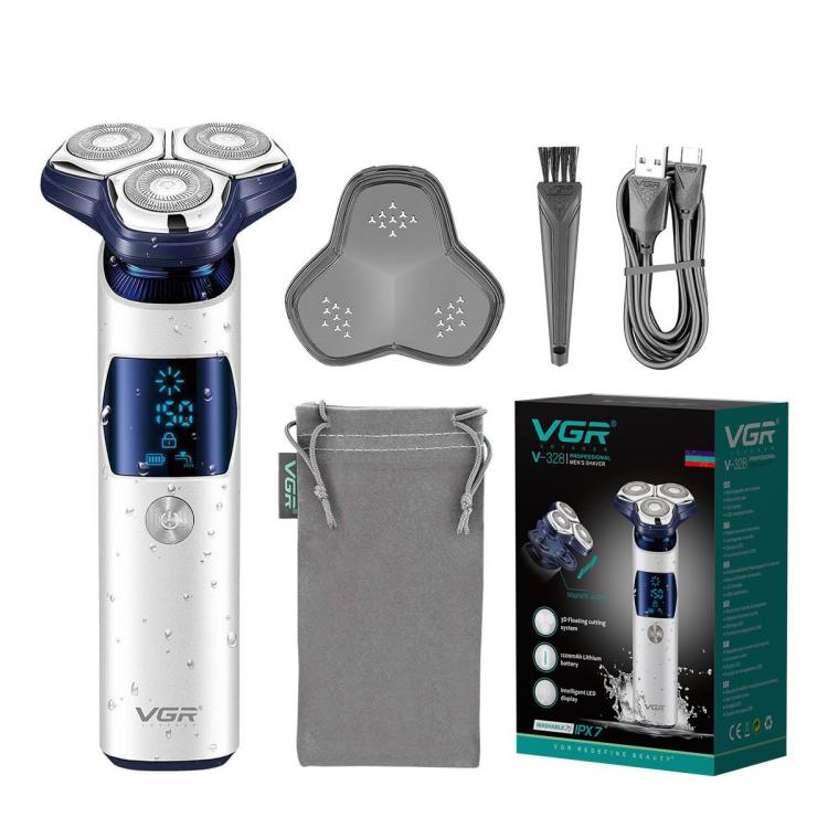 VGR V-328 3D Floating Cutting Blade IPX7 Electric Shaver(Black) - free shipping - PMC TechLife - Order now!