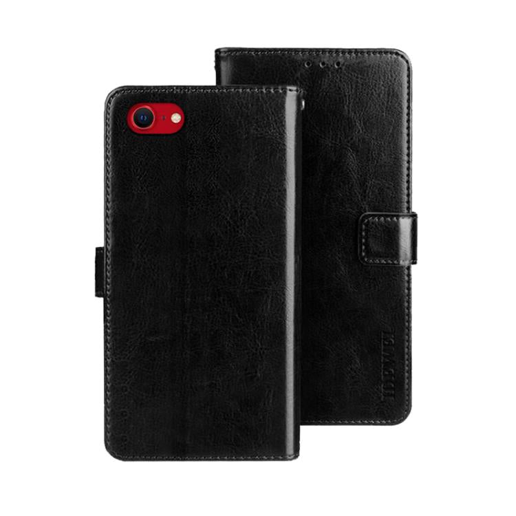 For iPhone 16e idewei Crazy Horse Texture Leather Phone Case(Black) - free shipping - PMc TechLife - Order now!