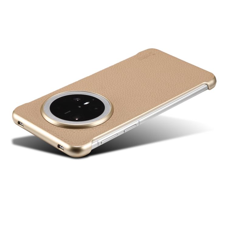 For Huawei Mate 60 Denior A20 Genuine Leather Litchi Texture MagSafe Frameless Phone Case(Khaki) - free shipping - PMc TechLife - Order now!