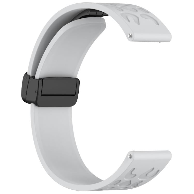 18mm Kalebol Universal Leopard Print Magnetic Folding Buckle Silicone Strap(Light Grey) - free shipping - PMc TechLife - Order now!