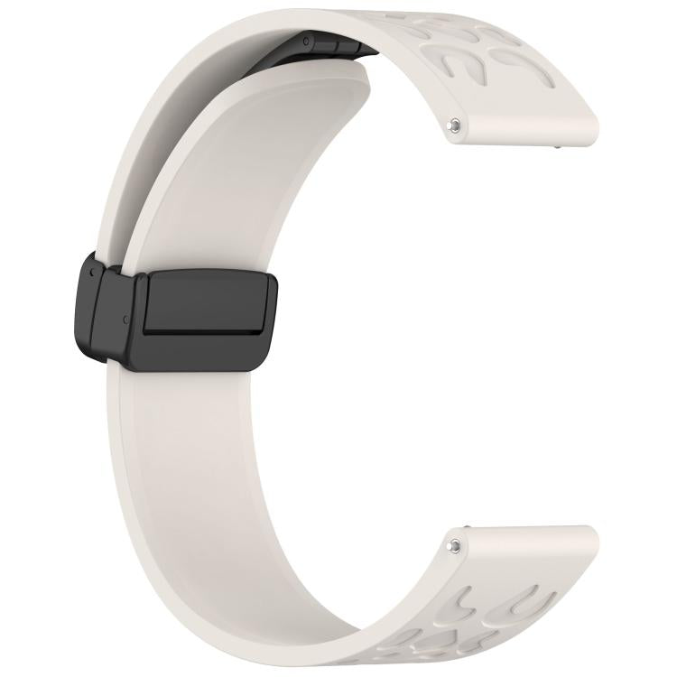 20mm Kalebol Universal Leopard Print Magnetic Folding Buckle Silicone Strap(Starlight) - 22mm Bands by Kalebol | Online Shopping South Africa | PMc TechLife | Buy Now Pay Later Mobicred