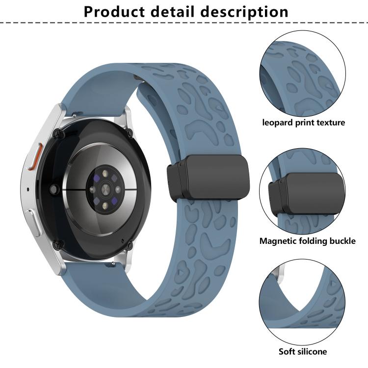 18mm Kalebol Universal Leopard Print Magnetic Folding Buckle Silicone Strap(Starlight) - free shipping - PMc TechLife - Order now!