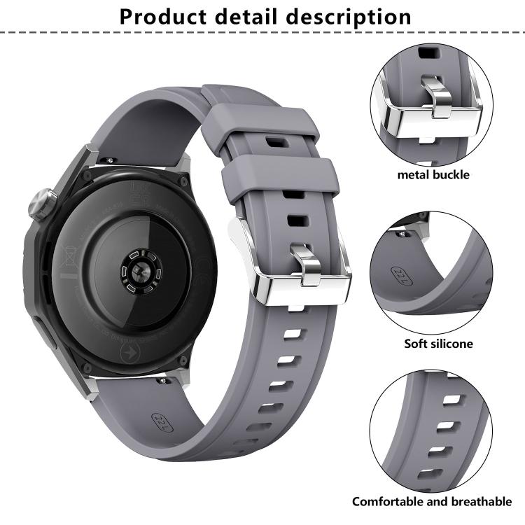 Kalebol 22mm Universal Silicone Watch Strap(White) - free shipping - PMc TechLife - Order now!