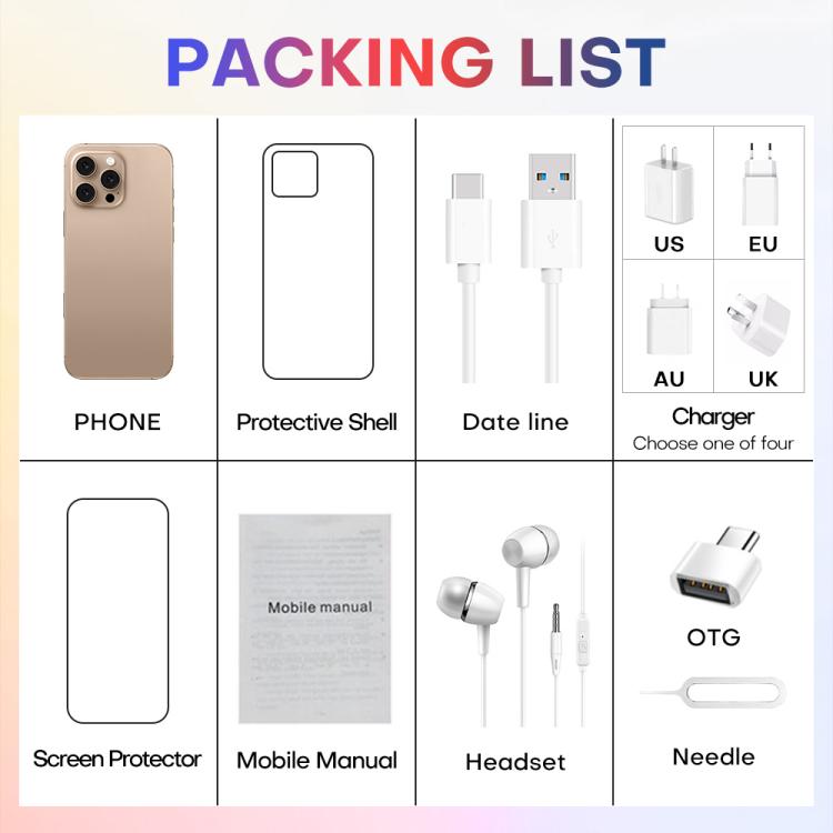 A88 / i16 Pro Max, 2GB+16GB, 6.6 inch Android 8.1 MTK6580A Quad Core, OTG, Network: 3G, Dual SIM, Plug:US Plug(Titanium Grey) - free shipping - PMc TechLife - Order now!