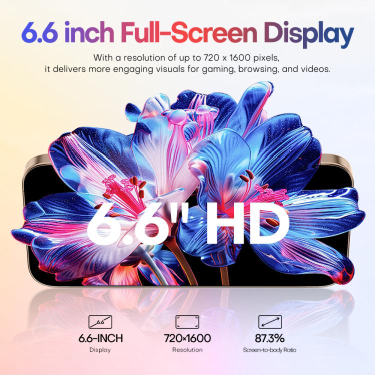 A88 / i16 Pro Max, 2GB+16GB, 6.6 inch Android 8.1 MTK6580A Quad Core, OTG, Network: 3G, Dual SIM, Plug:EU Plug(Titanium Grey) - free shipping - PMc TechLife - Order now!