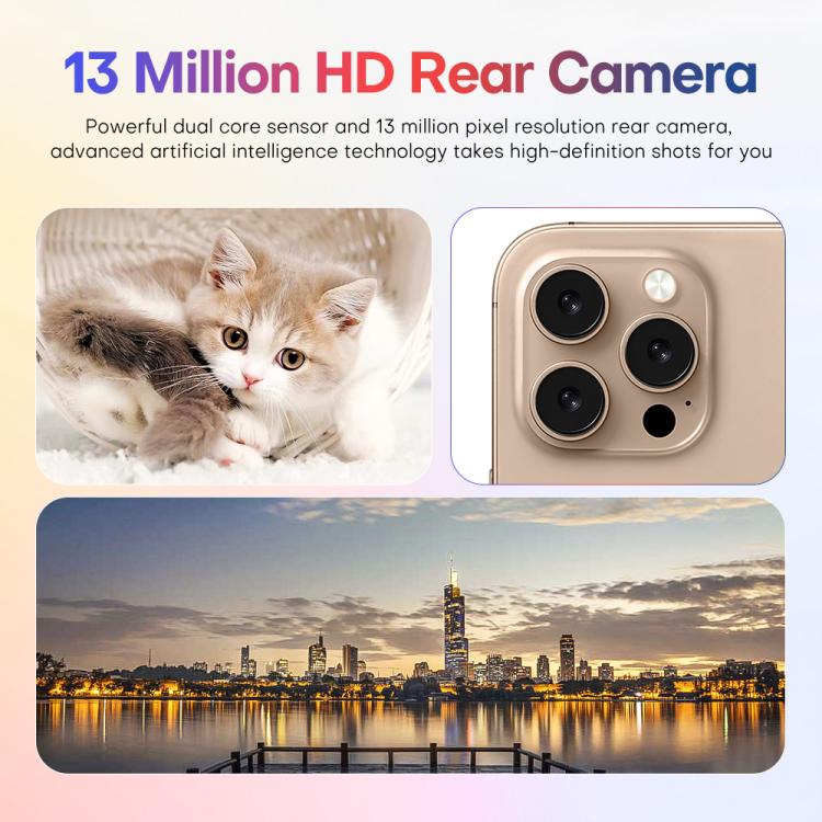 A88 / i16 Pro Max, 2GB+16GB, 6.6 inch Android 8.1 MTK6580A Quad Core, OTG, Network: 3G, Dual SIM, Plug:AU Plug(Titanium White) - free shipping - PMc TechLife - Order now!