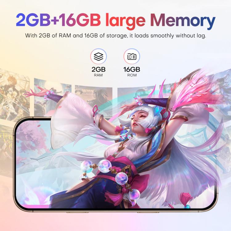 A88 / i16 Pro Max, 2GB+16GB, 6.6 inch Android 8.1 MTK6580A Quad Core, OTG, Network: 3G, Dual SIM, Plug:EU Plug(Titanium White) - free shipping - PMc TechLife - Order now!