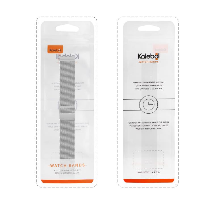 Kalebol 20mm Universal Loop Double Magnetic Buckle Milanese Strap(Black Red) - 20mm Bands by Kalebol | Online Shopping South Africa | PMc TechLife | Buy Now Pay Later Mobicred