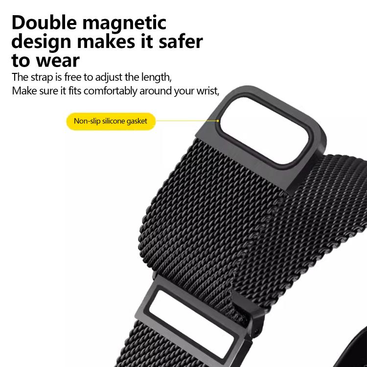 Kalebol 22mm Universal Loop Double Magnetic Buckle Milanese Strap(Graphite Grey) - free shipping - PMc TechLife - Order now!