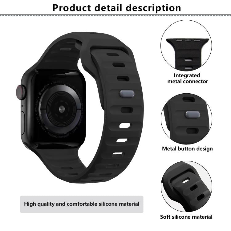 For Apple Watch 46mm / 49mm / 45mm / 44mm Kalebol Sport Silicone Strap(White) - Watch Bands by Kalebol | Online Shopping South Africa | PMC TechLife | Buy Now Pay Later Mobicred
