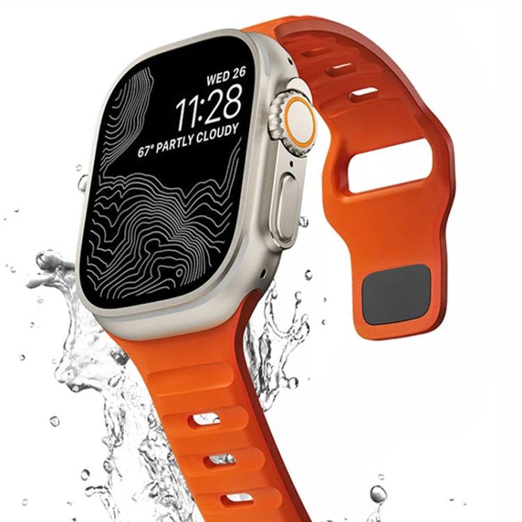 For Apple Watch 46mm / 49mm / 45mm / 44mm Kalebol Sport Silicone Strap(White) - Watch Bands by Kalebol | Online Shopping South Africa | PMC TechLife | Buy Now Pay Later Mobicred