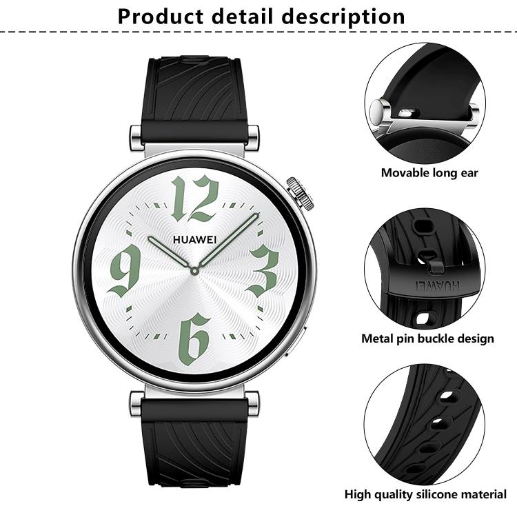 Kalebol 18mm Universal Textured Silicone Black Buckle Strap(Pink) - 18mm Bands by Kalebol | Online Shopping South Africa | PMc TechLife | Buy Now Pay Later Mobicred