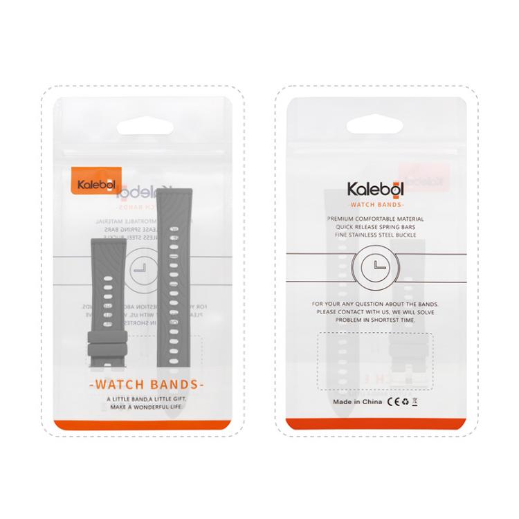 Kalebol 18mm Universal Textured Silicone Black Buckle Strap(Spruce Green) - 18mm Bands by Kalebol | Online Shopping South Africa | PMc TechLife | Buy Now Pay Later Mobicred
