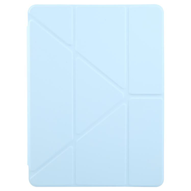 For iPad Pro 13 2024 ZGA Genre Series Y-Fold Leather Tablet Case with Pen Slot(Blue) - free shipping - PMc TechLife - Order now!