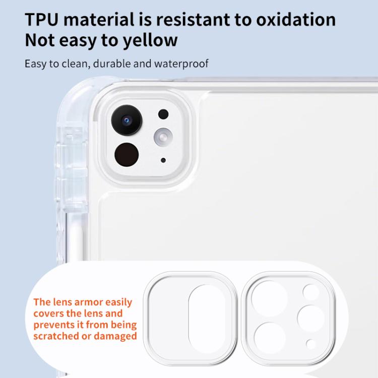 For iPad Pro 13 2024 ZGA Genre Series Y-Fold Leather Tablet Case with Pen Slot(Pink) - free shipping - PMc TechLife - Order now!