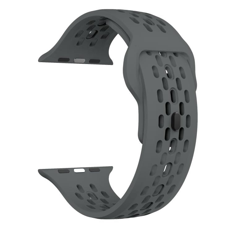 For Apple Watch 46mm / 49mm / 45mm / 44mm Kalebol Mesh Reverse Buckle Silicone Strap(Dark Grey) - Watch Bands by Kalebol | Online Shopping South Africa | PMC TechLife | Buy Now Pay Later Mobicred