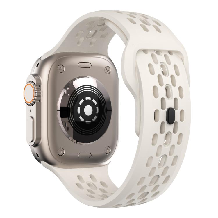 For Apple Watch 46mm / 49mm / 45mm / 44mm Kalebol Mesh Reverse Buckle Silicone Strap(Starlight) - Watch Bands by Kalebol | Online Shopping South Africa | PMC TechLife | Buy Now Pay Later Mobicred