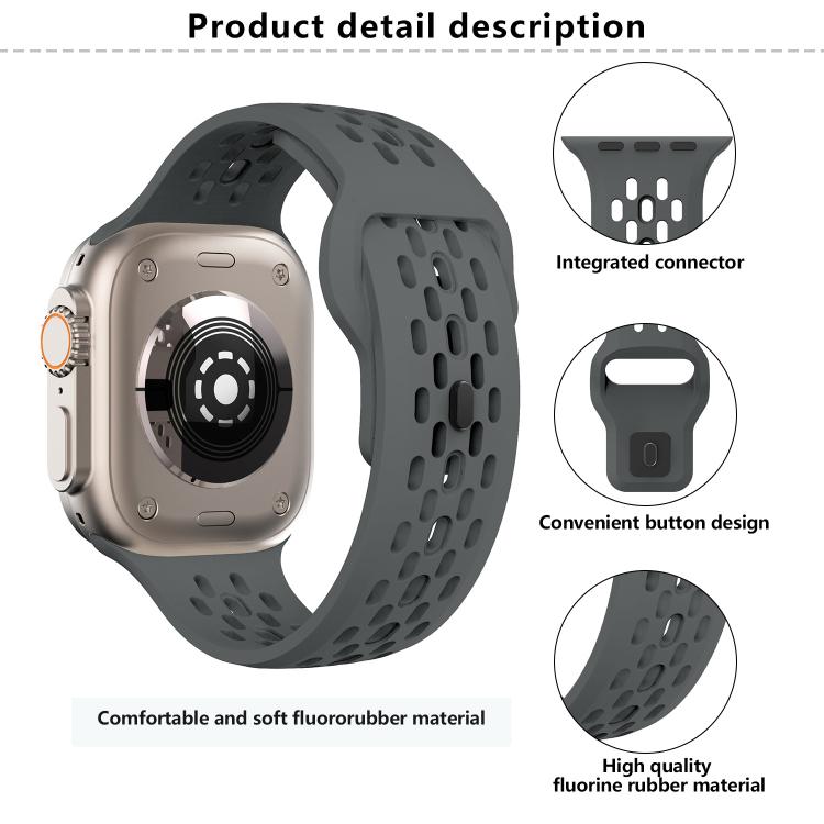 For Apple Watch 42mm / 41mm / 40mm / 38mm Kalebol Mesh Reverse Buckle Silicone Strap(Red) - Watch Bands by Kalebol | Online Shopping South Africa | PMC TechLife | Buy Now Pay Later Mobicred