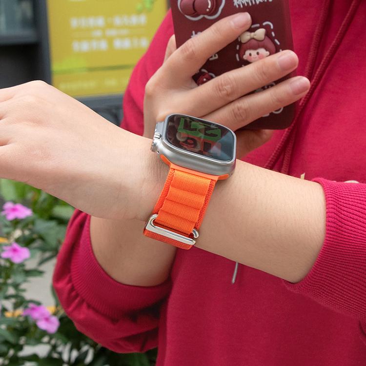 For Apple Watch 46mm / 49mm / 45mm / 44mm Kalebol Aline Nylon Loop Watch Band(Red) - free shipping - PMc TechLife - Order now!