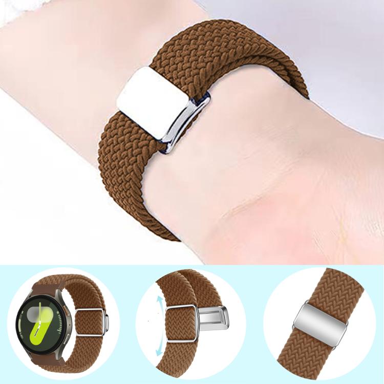 For Samsung Galaxy Watch 5 Pro / 6 / 7 Kalebol Button Braided Loop Magnetic Buckle Watch Band(Space Grey) - free shipping - PMc TechLife - Order now!