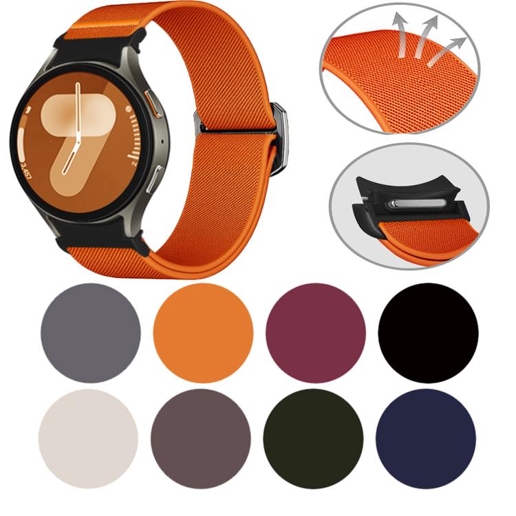 For Samsung Galaxy Watch 5 Pro / 6 / 7 Kalebol Button Elastic Nylon Watch Band(Midnight Blue) - free shipping - PMc TechLife - Order now!