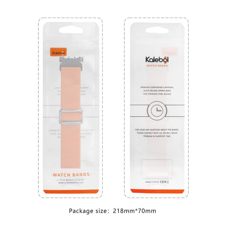 For Samsung Galaxy Watch 5 Pro / 6 / 7 Kalebol Button Elastic Nylon Watch Band(Orange) - Watch Bands by Kalebol | Online Shopping South Africa | PMc TechLife | Buy Now Pay Later Mobicred