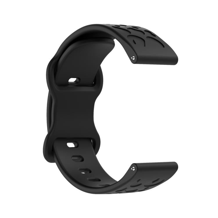 18mm Kalebol Leopard Print Butterfly Buckle Silicone Watch Band(Black) - free shipping - PMc TechLife - Order now!