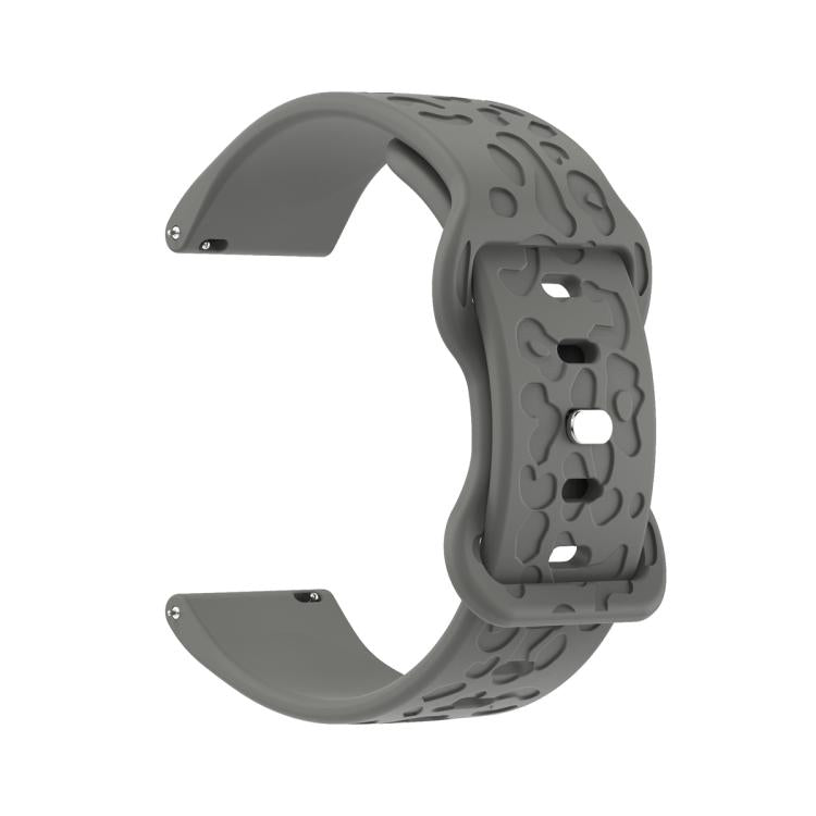 22mm Kalebol Leopard Print Butterfly Buckle Silicone Watch Band(Space Grey) - free shipping - PMc TechLife - Order now!