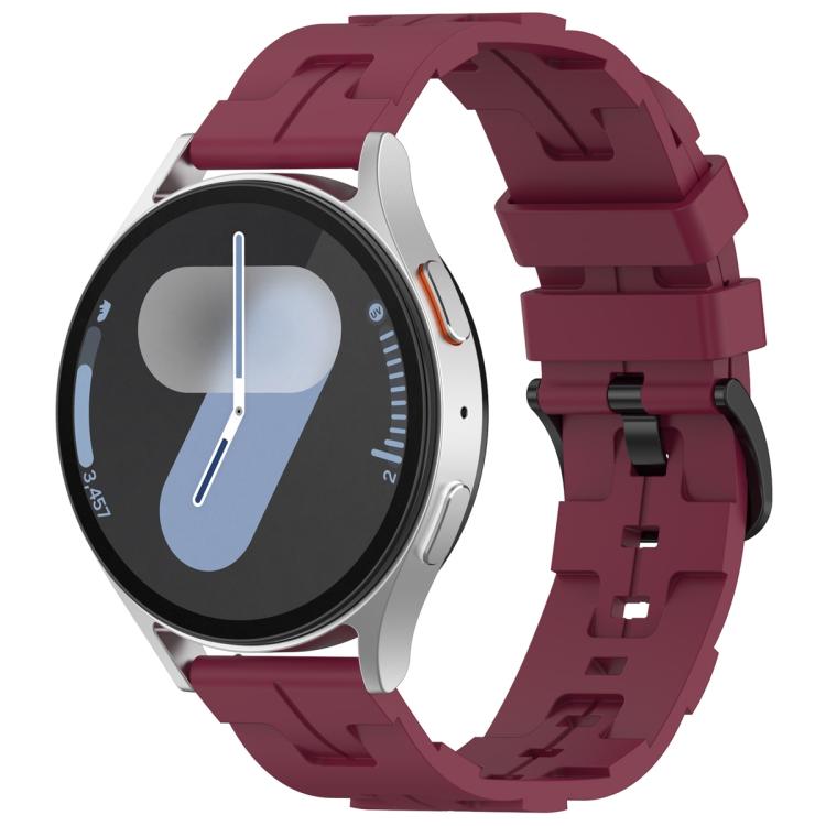 20mm Kalebol Solid Color Black Buckle Round Tail Silicone Watch Band(Wine Red) - free shipping - PMc TechLife - Order now!