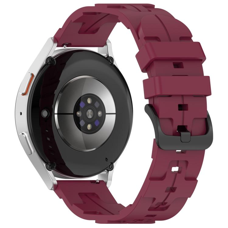 22mm Kalebol Solid Color Black Buckle Round Tail Silicone Watch Band(Wine Red) - free shipping - PMc TechLife - Order now!