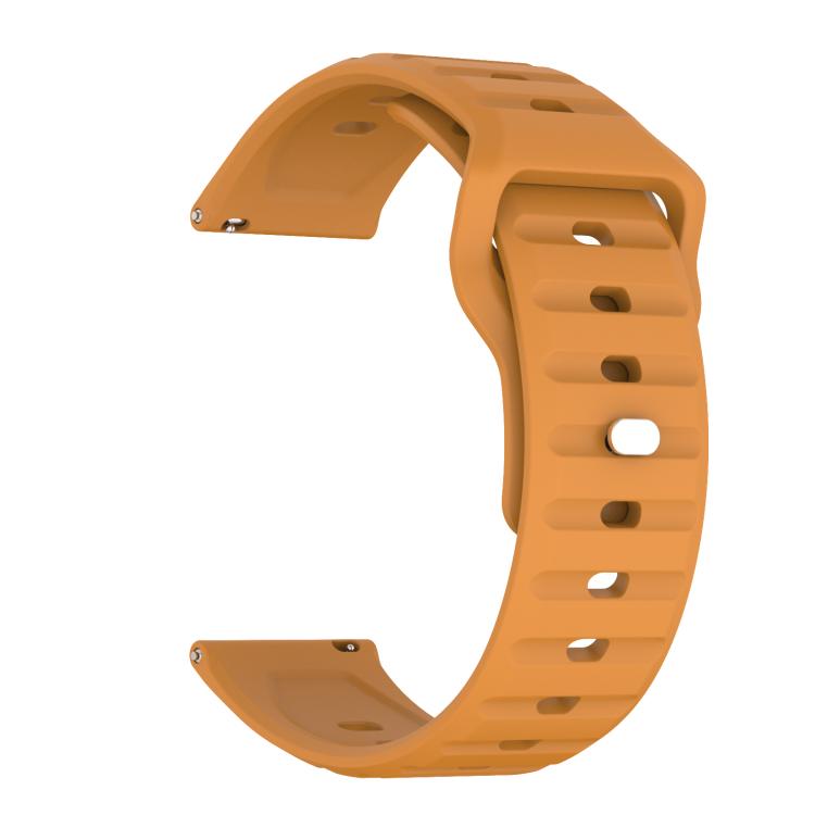 22mm Kalebol Wave Pattern Studded Buckle Silicone Watch Band(Yellow) - free shipping - PMc TechLife - Order now!