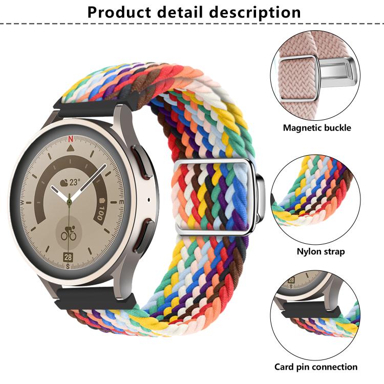 22mm Kalebol Nylon Braided Loop Magnetic Buckle Watch Band(Orange) - 22mm Bands by Kalebol | Online Shopping South Africa | PMc TechLife | Buy Now Pay Later Mobicred