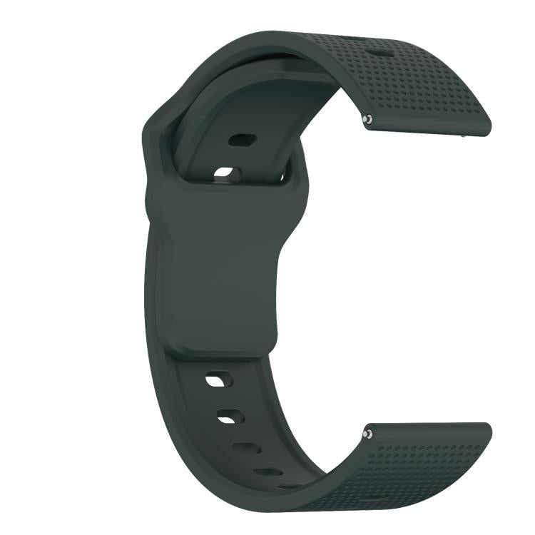 20mm Kalebol Dot Studded Buckle Silicone Watch Band(Dark Green) - 20mm Bands by Kalebol | Online Shopping South Africa | PMc TechLife | Buy Now Pay Later Mobicred