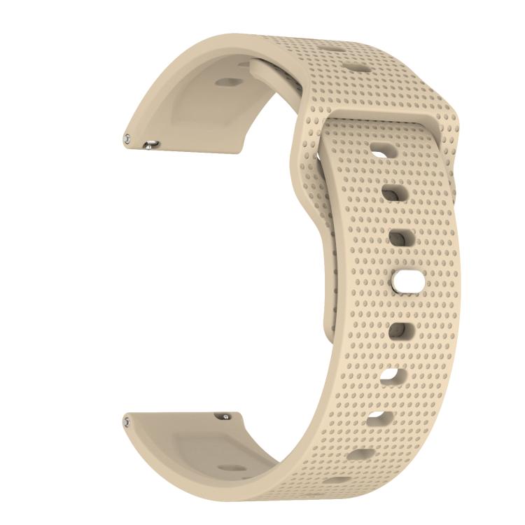 20mm Kalebol Dot Studded Buckle Silicone Watch Band(Cream Color) - 20mm Bands by Kalebol | Online Shopping South Africa | PMc TechLife | Buy Now Pay Later Mobicred