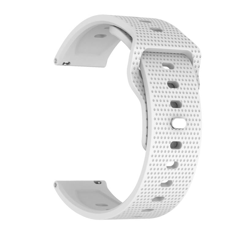 22mm Kalebol Dot Studded Buckle Silicone Watch Band(White) - 22mm Bands by Kalebol | Online Shopping South Africa | PMc TechLife | Buy Now Pay Later Mobicred