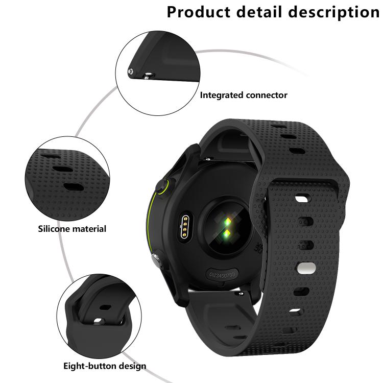 20mm Kalebol Dot Studded Buckle Silicone Watch Band(Grey) - 20mm Bands by Kalebol | Online Shopping South Africa | PMc TechLife | Buy Now Pay Later Mobicred