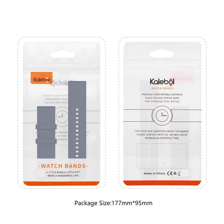 20mm Kalebol Round Tail Silicone Watch Band(Black) - 20mm Bands by Kalebol | Online Shopping South Africa | PMc TechLife | Buy Now Pay Later Mobicred