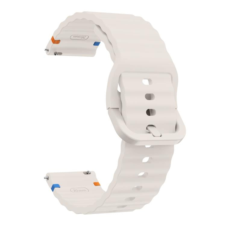 20mm Kalebol Wave Stitch Silicone Watch Band(Starlight) - 20mm Bands by Kalebol | Online Shopping South Africa | PMc TechLife | Buy Now Pay Later Mobicred