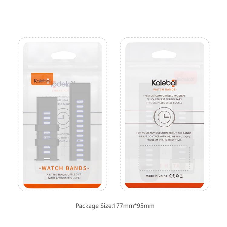 For Garmin QuickFit 20mm Kalebol Two-color Silicone Watch Band(White Black) - free shipping - PMc TechLife - Order now!