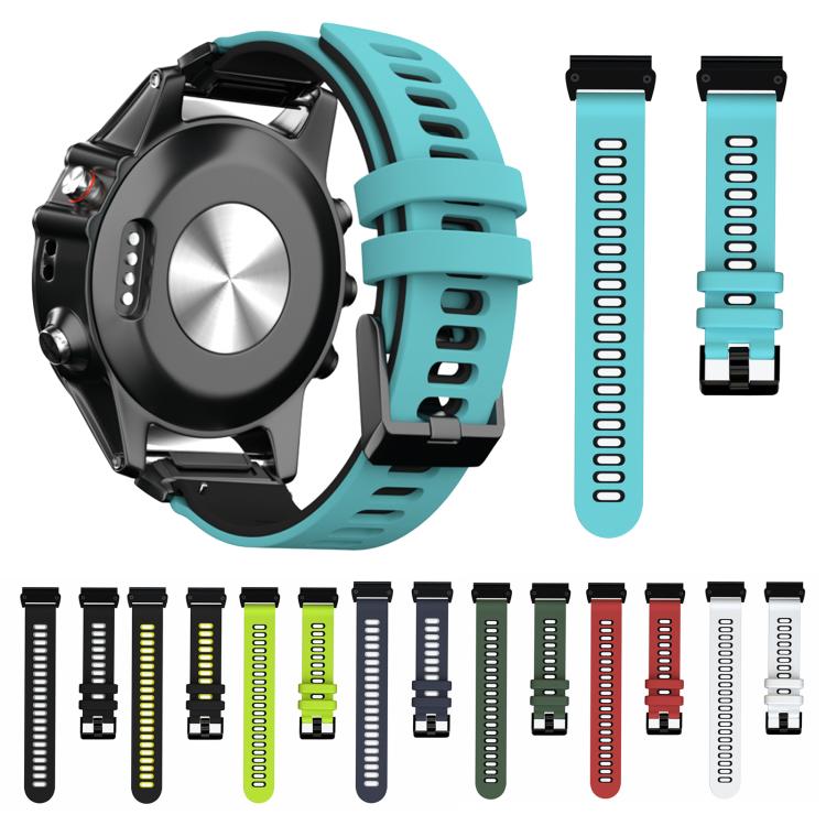 For Garmin QuickFit 26mm Kalebol Two-layer Silicone Watch Band(Red Black) - free shipping - PMc TechLife - Order now!