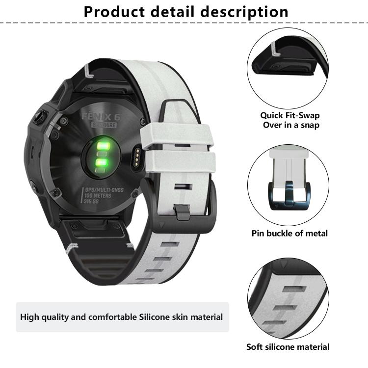 For Garmin QuickFit 22mm Kalebol Quick Release Silicone Leather Watch Band(Coffee) - free shipping - PMc TechLife - Order now!